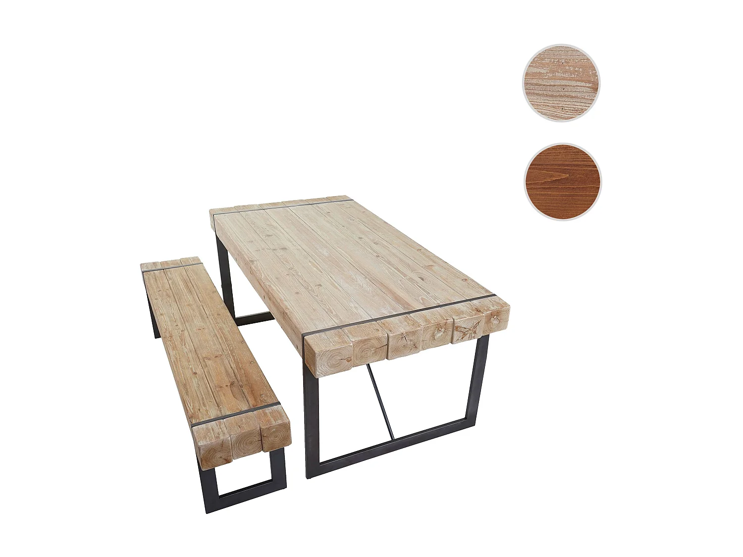 Eetkamergarnituur MCW-A15 (2-delig),  natuurlijke kleur 200cm