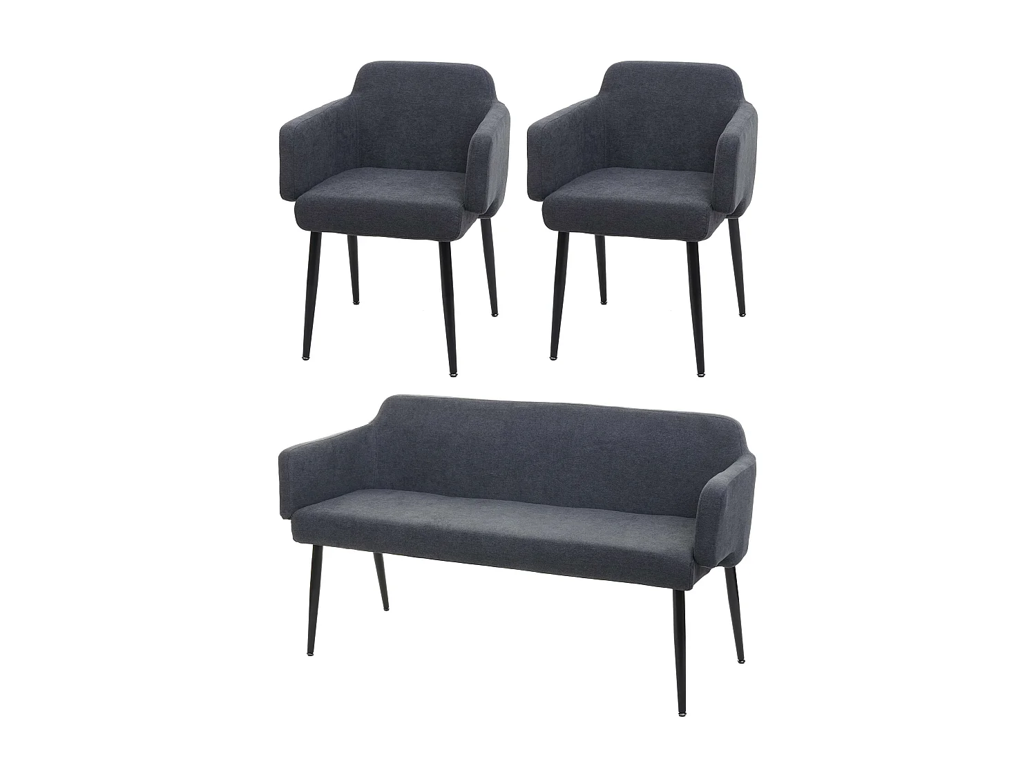 Zestaw do jadalni MCW-L13 (3-częściowy),  antracyt