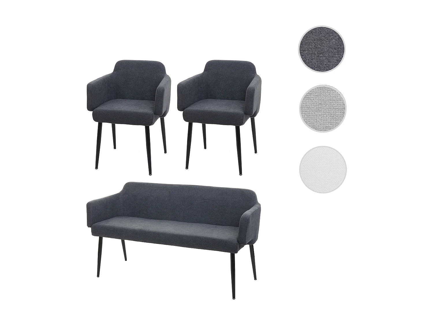 Zestaw do jadalni MCW-L13 (3-częściowy),  antracyt