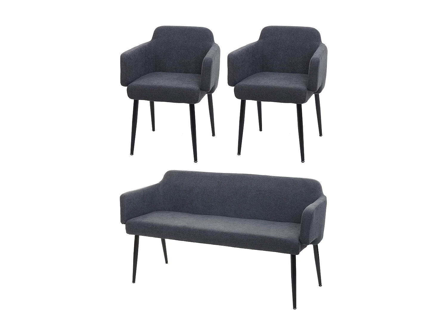 Spisestuesæt MCW-L13 (3-delt),  antracit
