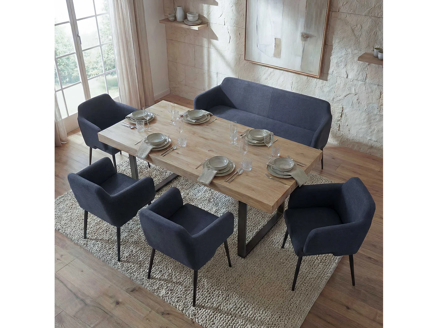 MCW-L13 Dining Set (5-piece),  anthracite