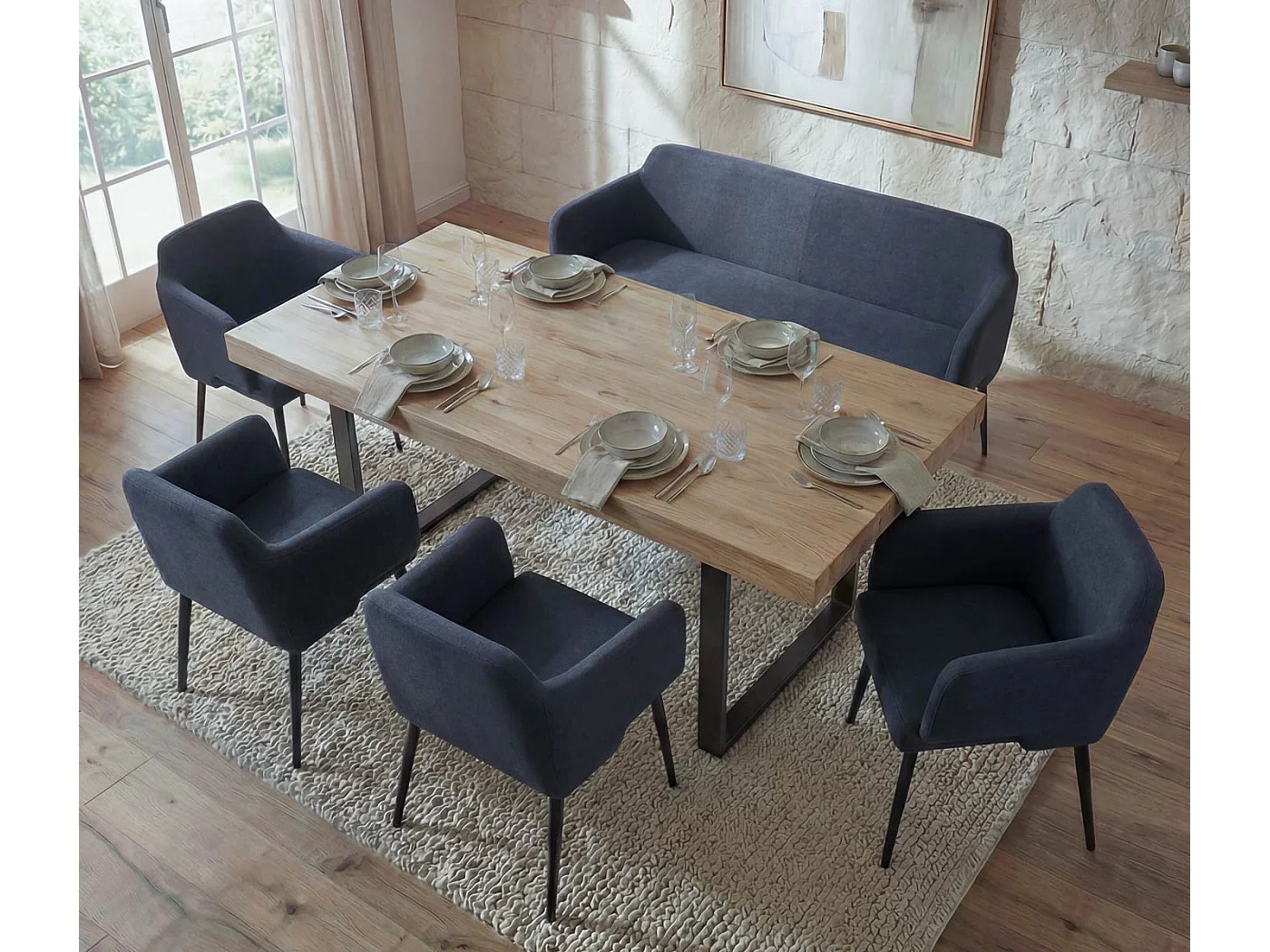 MCW-L13 Dining Set (5-piece),  anthracite
