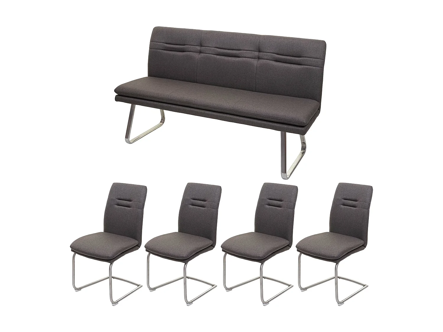 Zestaw do jadalni MCW-H70,  szaro-brązowy 160cm