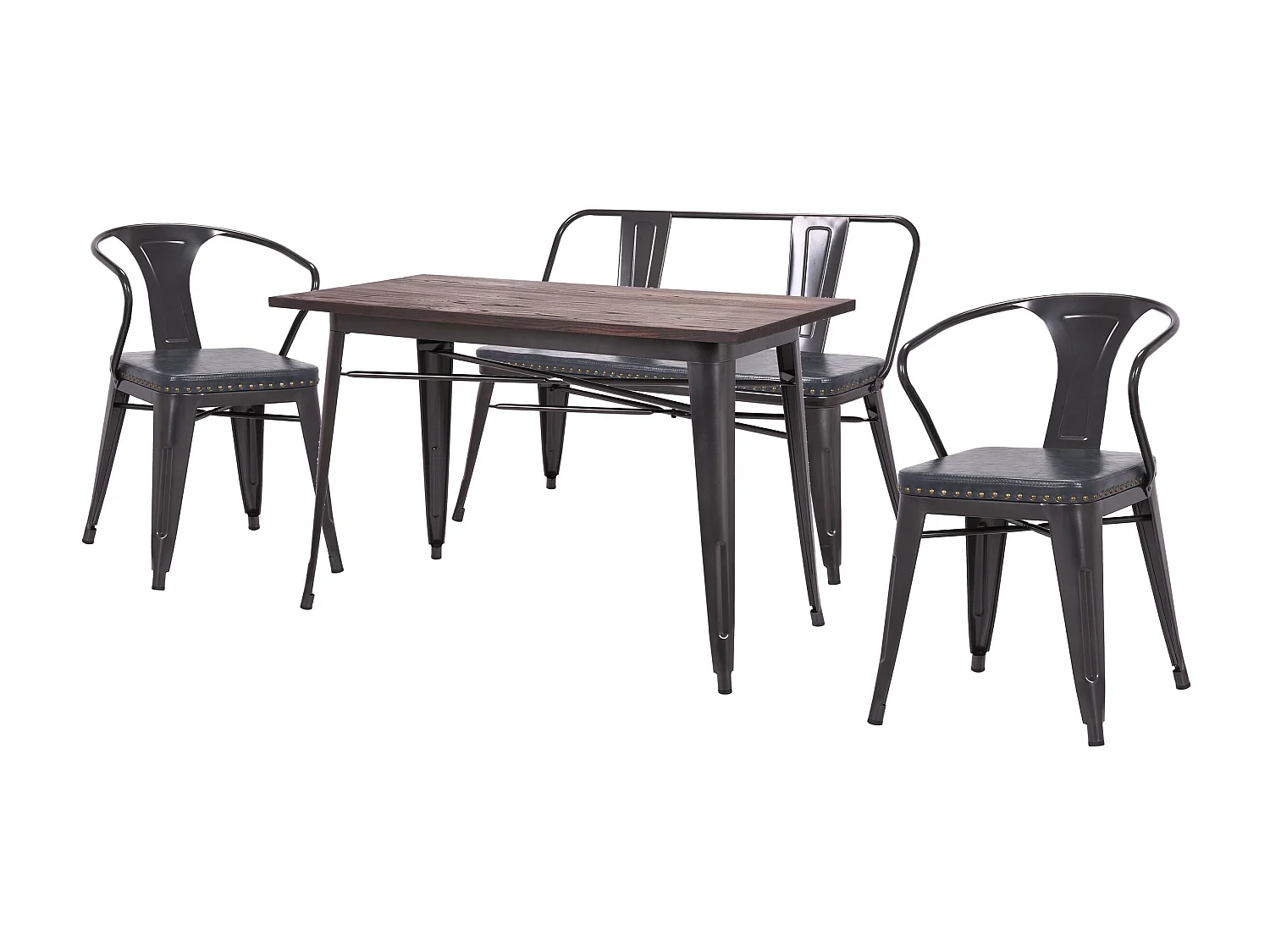 Eetkamer set MCW-H10 (4-delig),  grijs