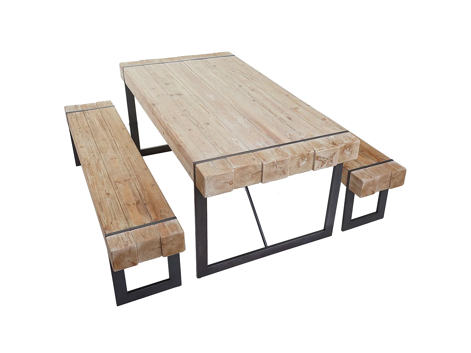 Eetkamergarnituur MCW-A15 (3-delig),  natuurlijke kleur 200cm