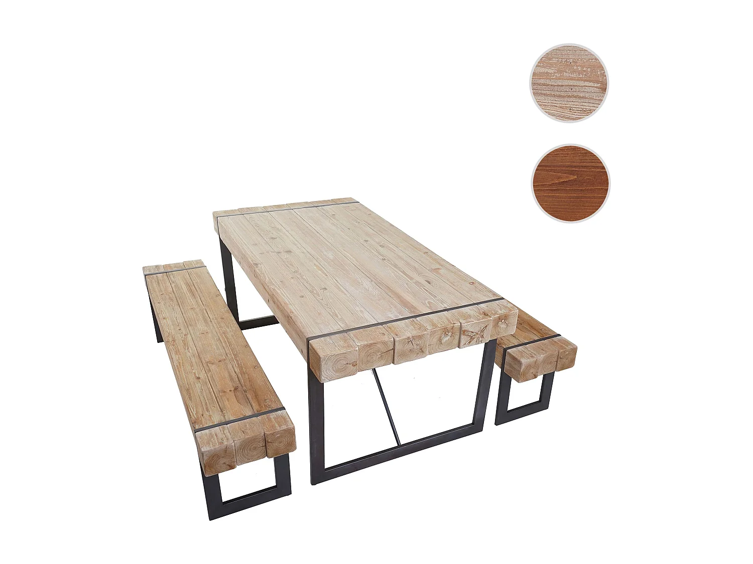 Zestaw do jadalni MCW-A15 (3-częściowy),  kolor naturalny 180 cm