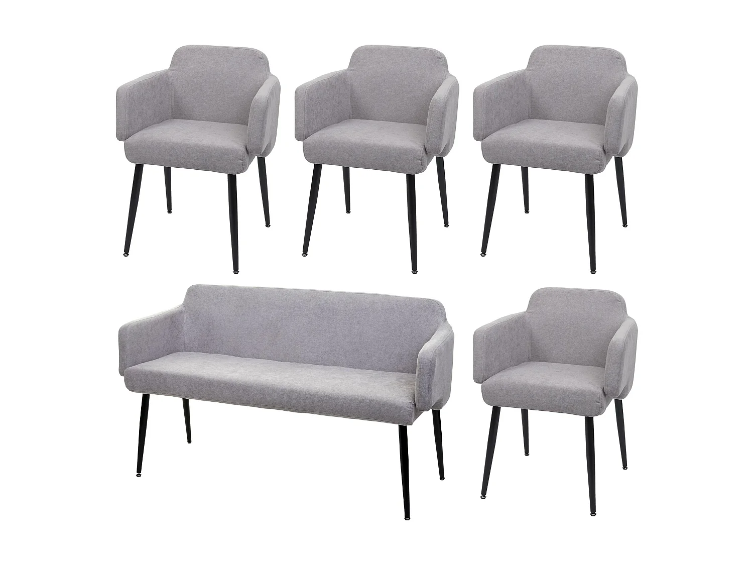 Eetkamerset MCW-L13 (5-delig),  grijs