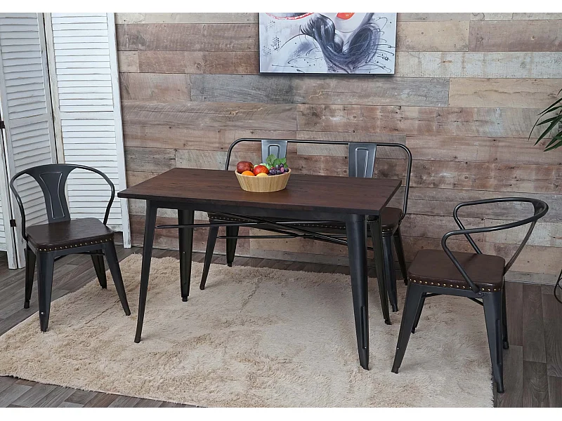 Esszimmer-Set MCW-H10 (4-teilig), Braun