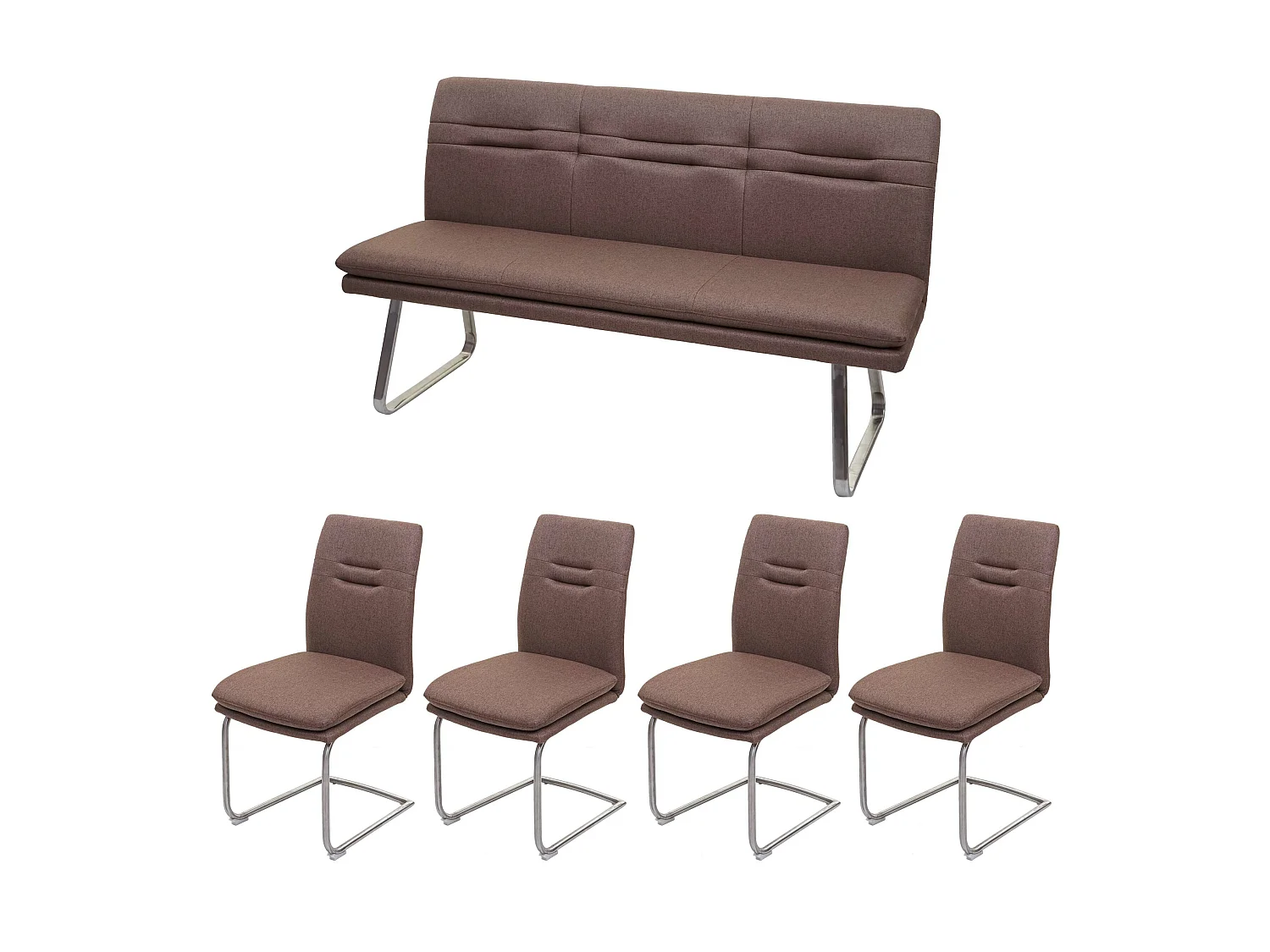 Eetkamer-set MCW-H70,  bruin 160cm