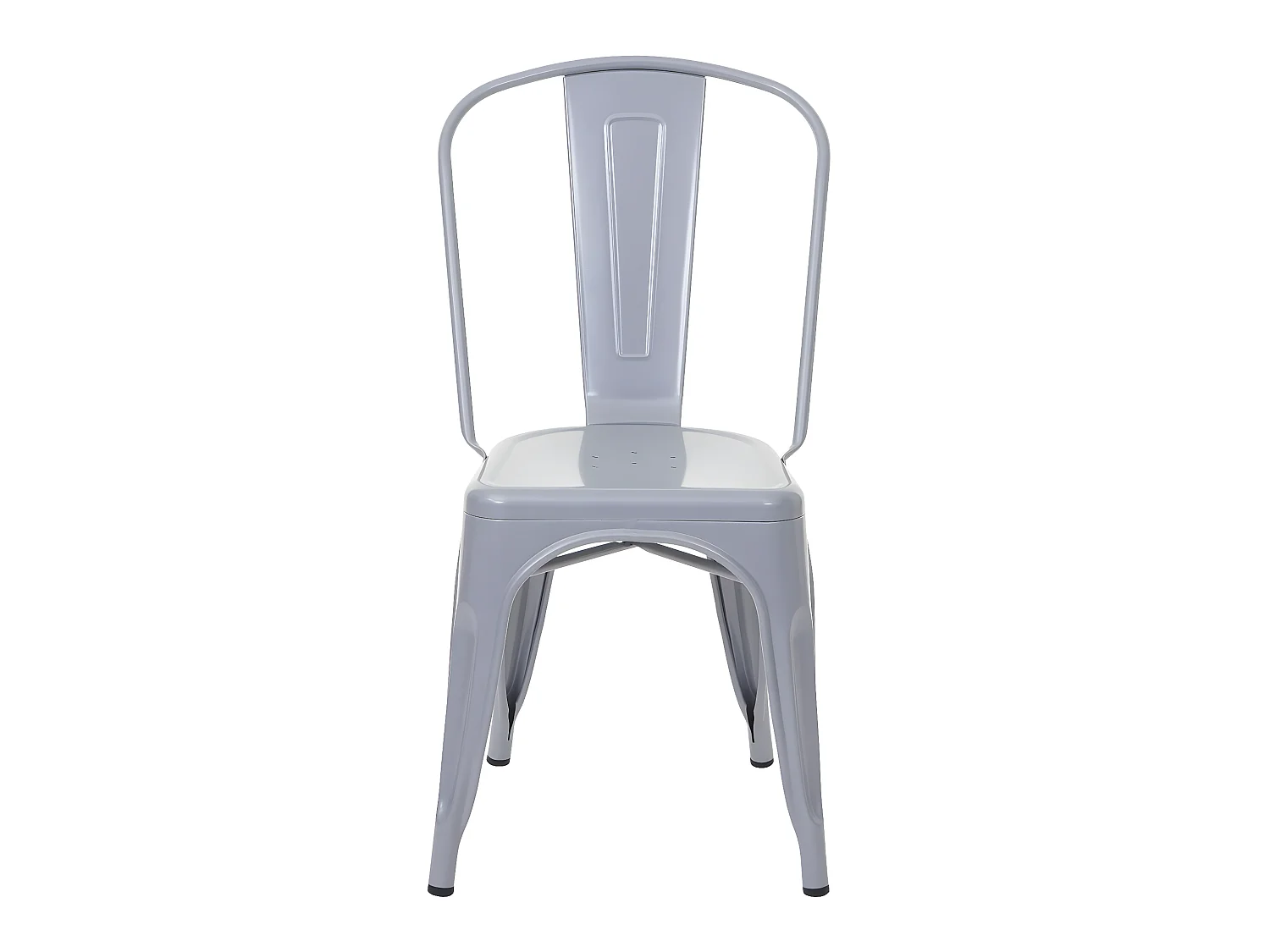 Set 6x sedie bar bistrot impilabili design industriale MCW-A73 metallo verniciato grigio