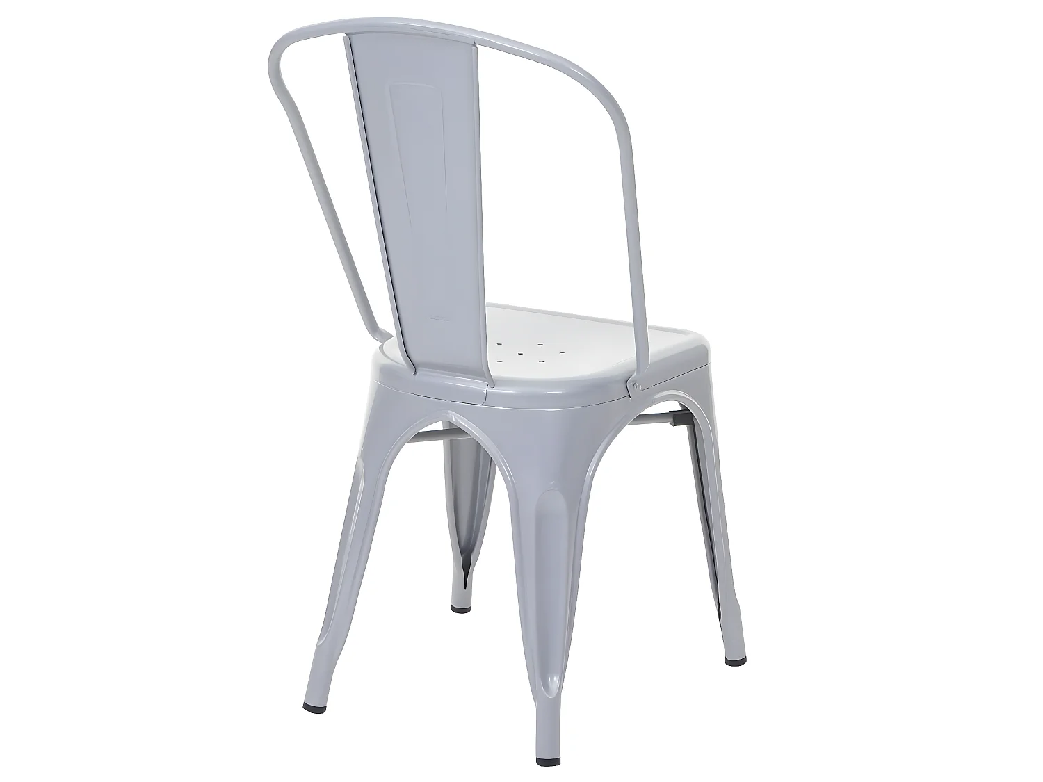 Set 6x sedie bar bistrot impilabili design industriale MCW-A73 metallo verniciato grigio