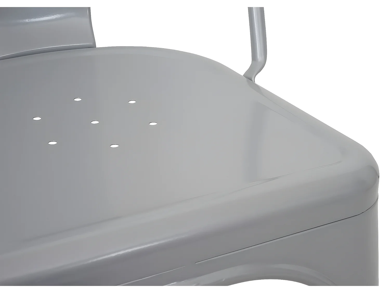 Set 6x sedie bar bistrot impilabili design industriale MCW-A73 metallo verniciato grigio