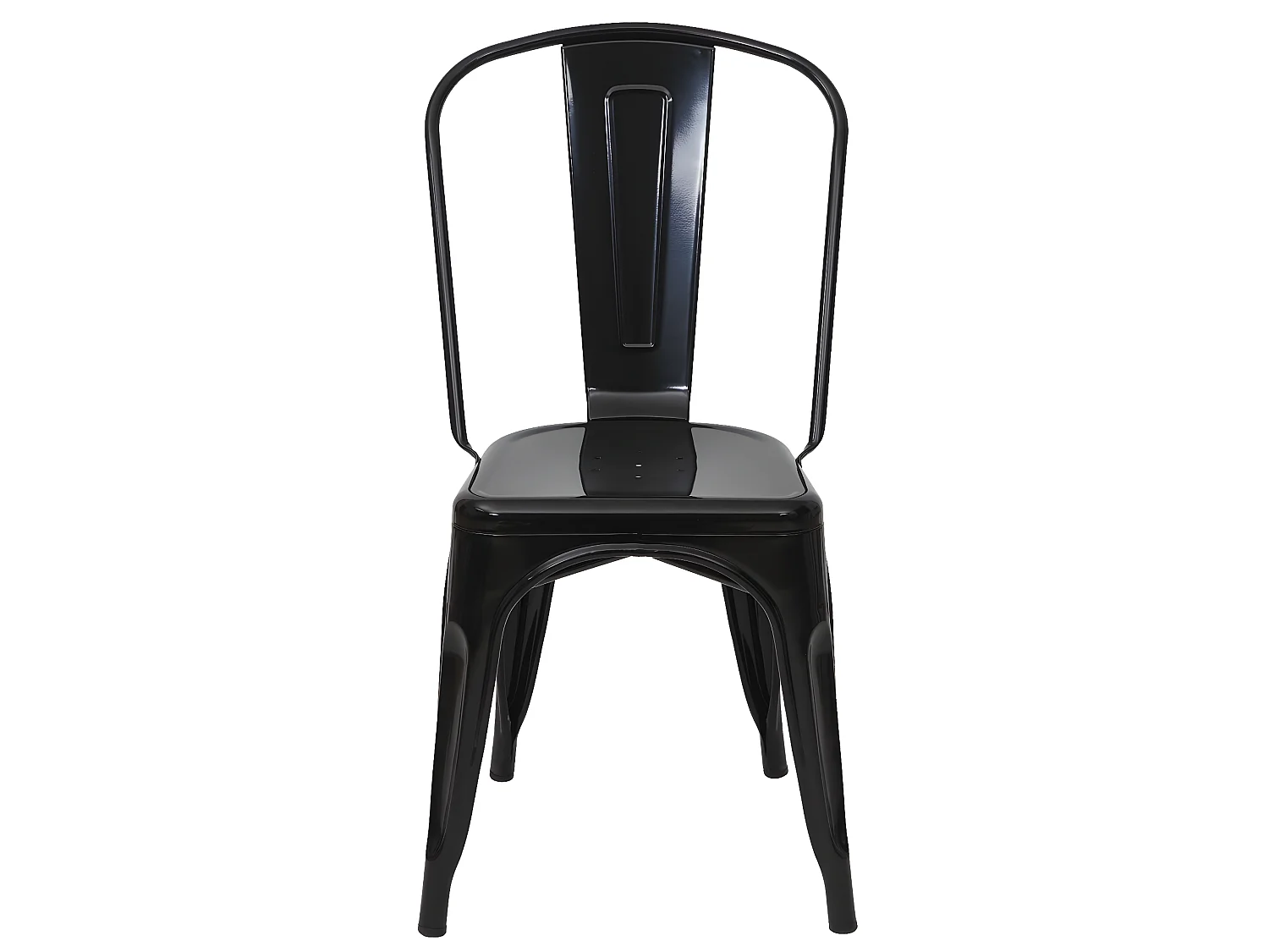 Stuhl MCW-A73 Metall (6er-Set), Schwarz