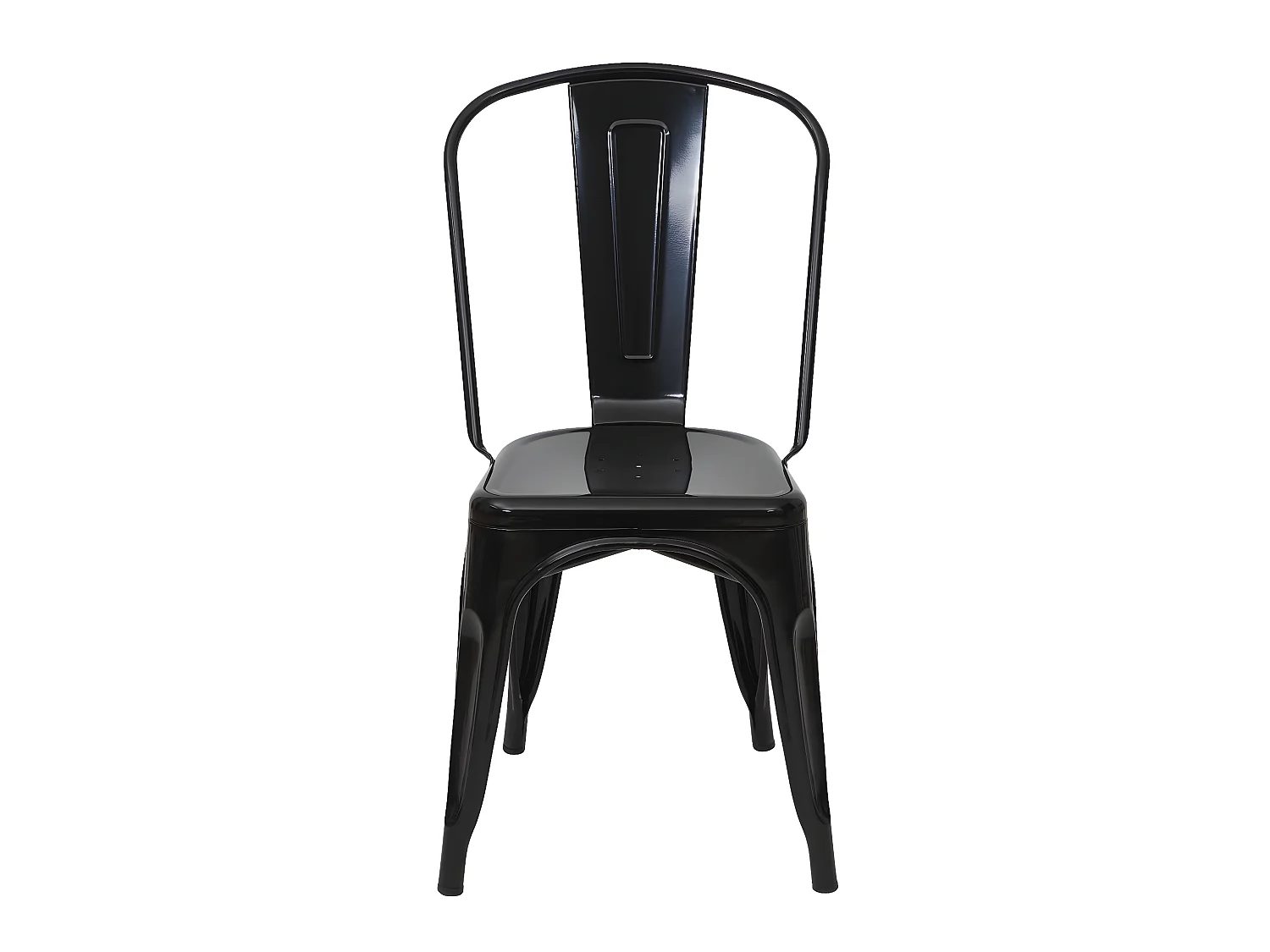 Stoel MCW-A73 metaal (set van 6),  zwart