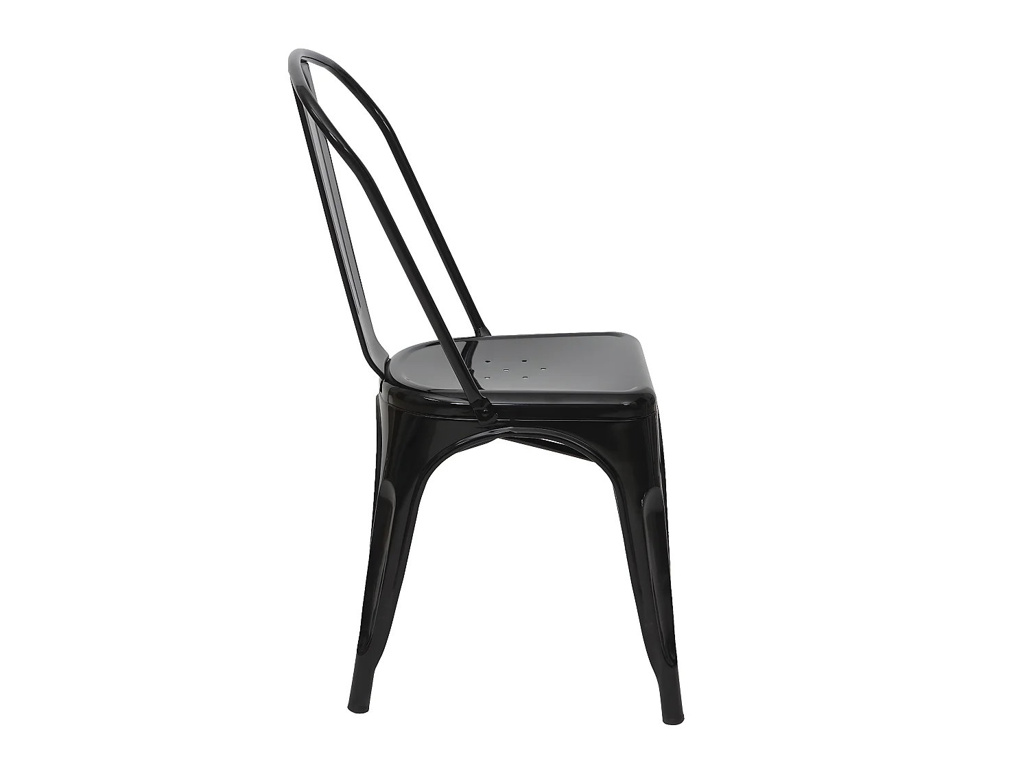 Stoel MCW-A73 metaal (set van 6),  zwart