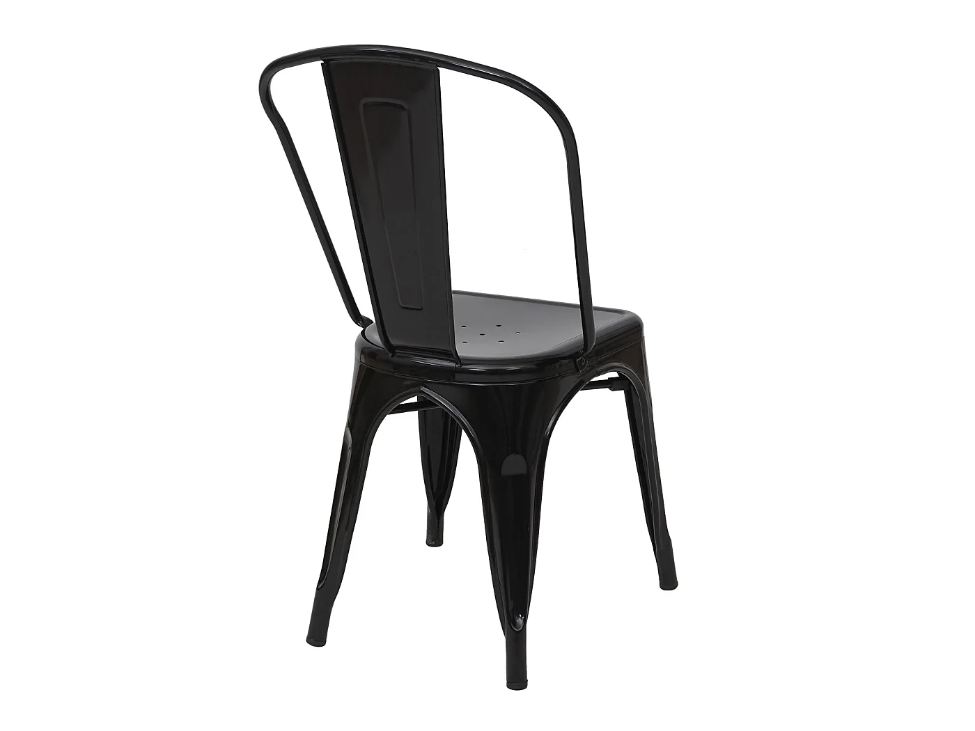 Stoel MCW-A73 metaal (set van 6),  zwart