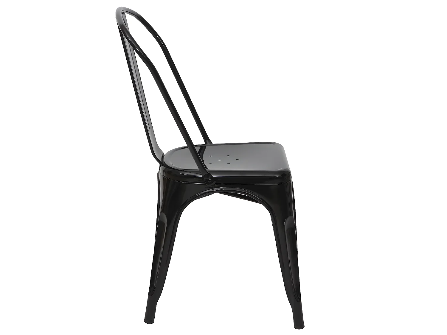 Krzesło metalowe MCW-A73 (zestaw 6 sztuk),  czarny