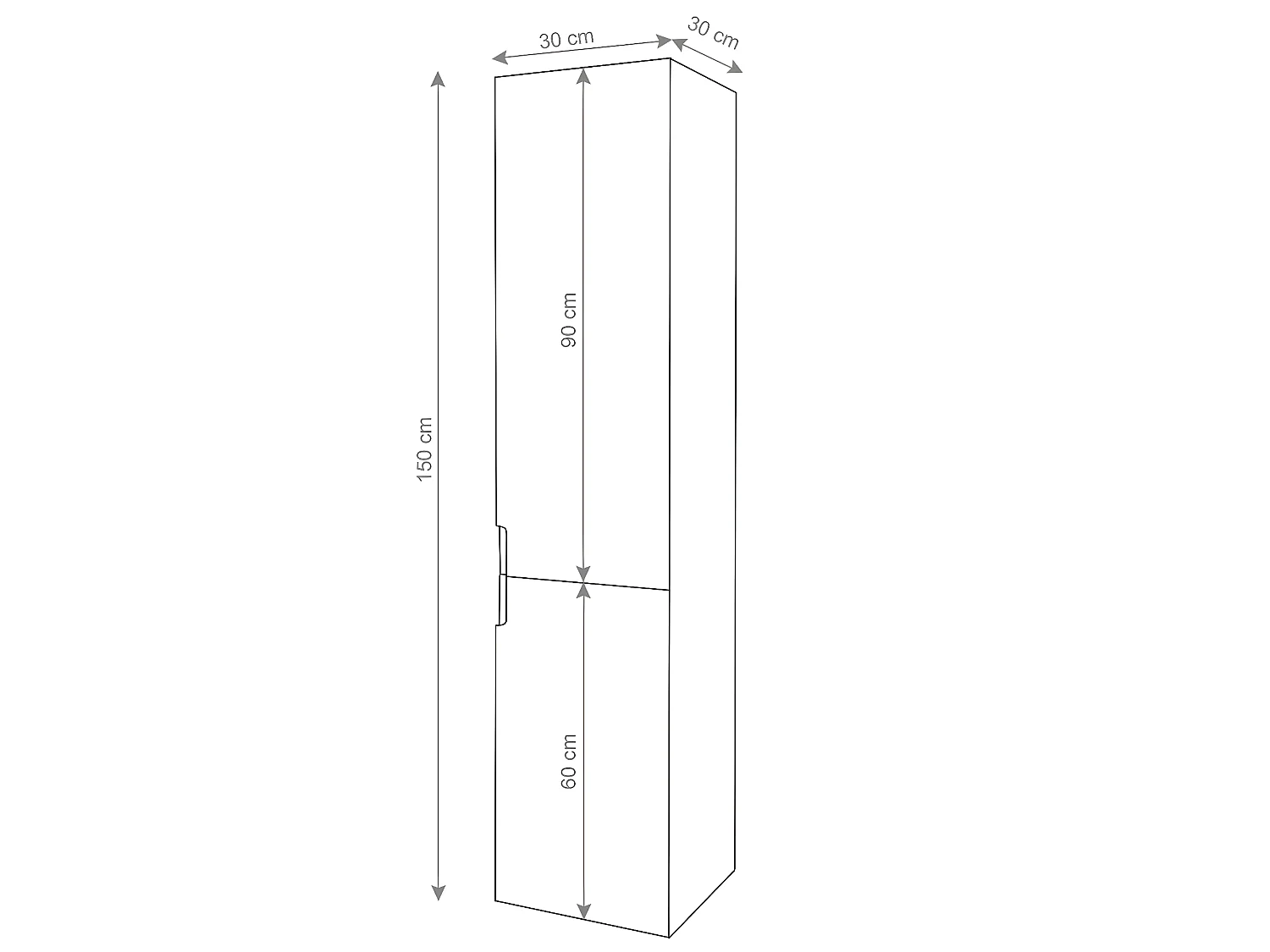Hängeschrank MCW-B19, Weiß