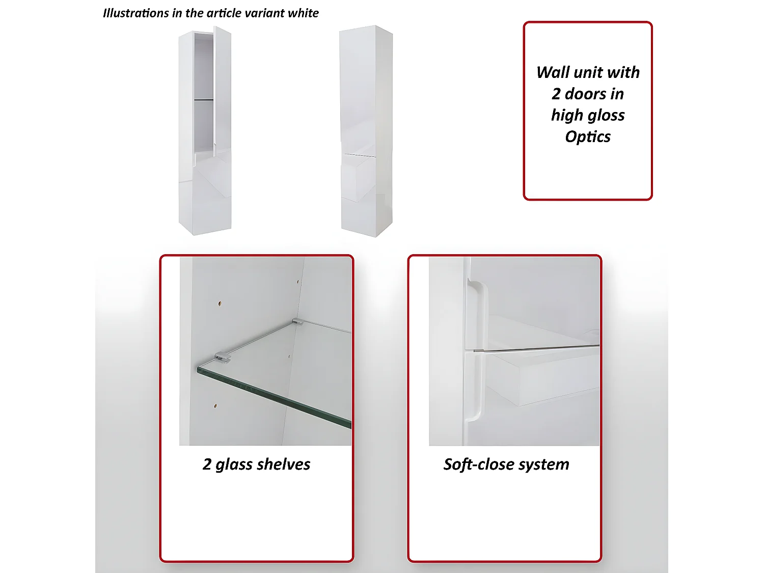 Hängeschrank MCW-B19, Schwarz