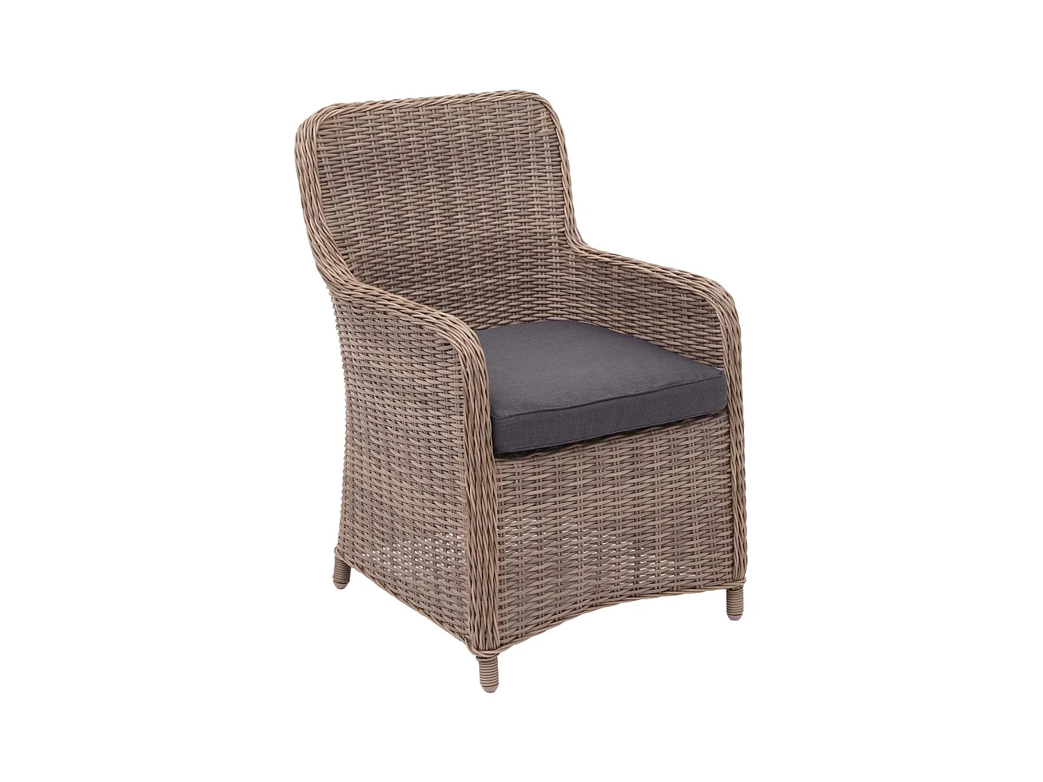 Set salotto giardino esterno salottino polyrattan MCW-E98 elegante cuscini grigi spun poly set 2x poltrone