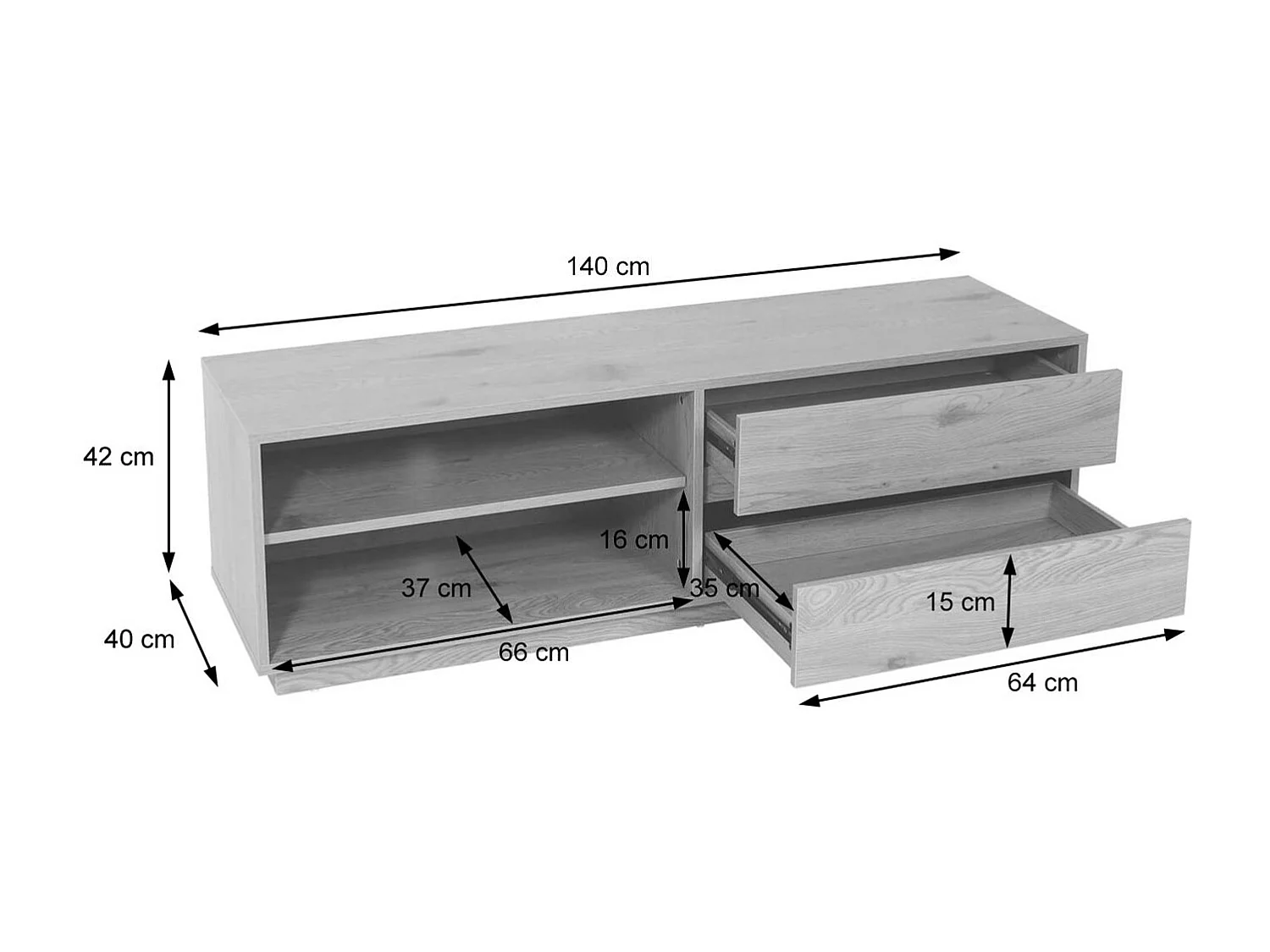 TV Stand MCW-J78,  walnut finish