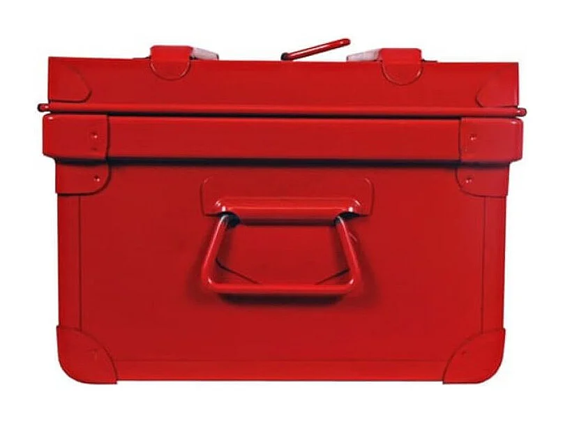 Malle de rangement métal rouge Dax L 57 x 31 x P 45cm