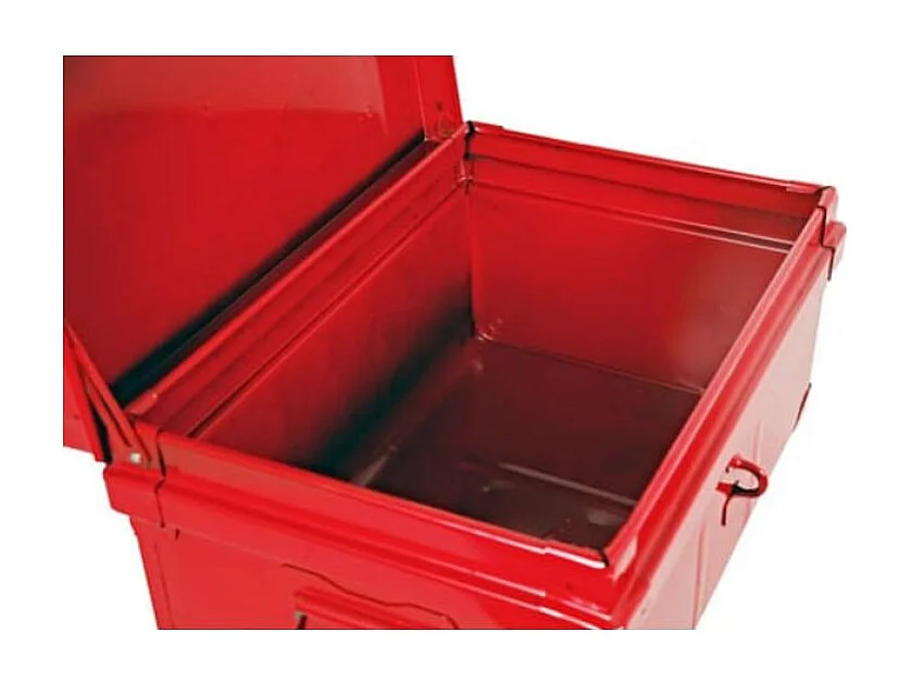 Malle de rangement métal rouge Dax L 52 x 29 x P 37cm