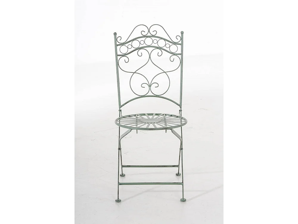 tuinstoel - Metalen & Gegalvaniseerd ijzer - antiek/groen - Indra
