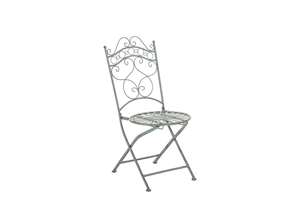 Chaises de jardin - Métal & Fer galvanisé - Vert antique - Indra