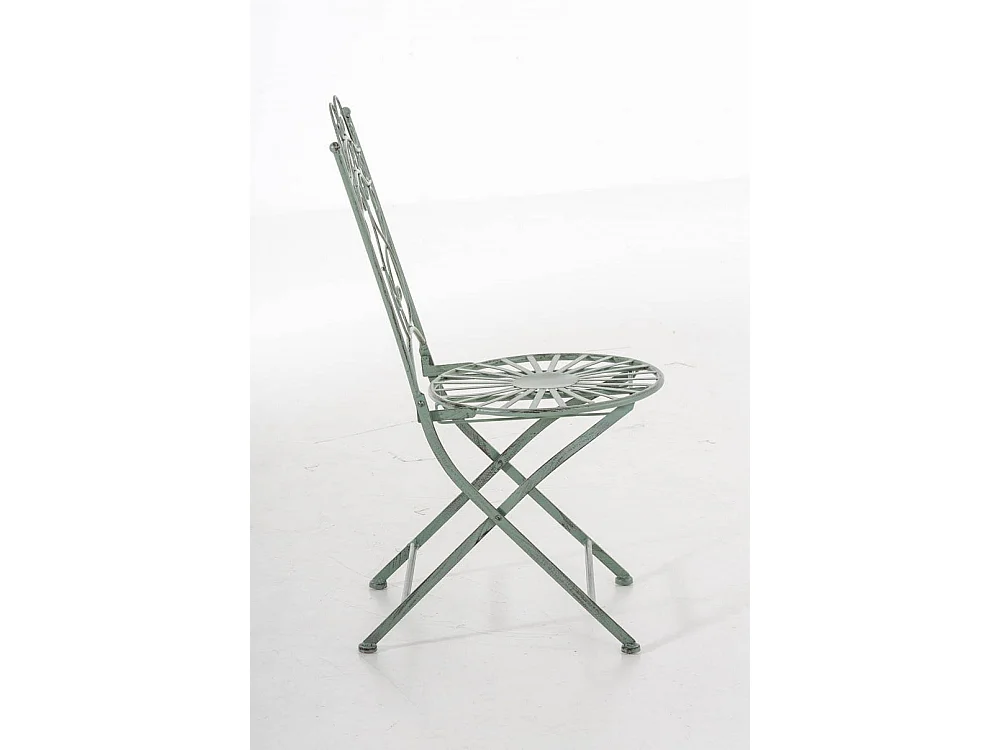 Chaises de jardin - Métal & Fer galvanisé - Vert antique - Indra