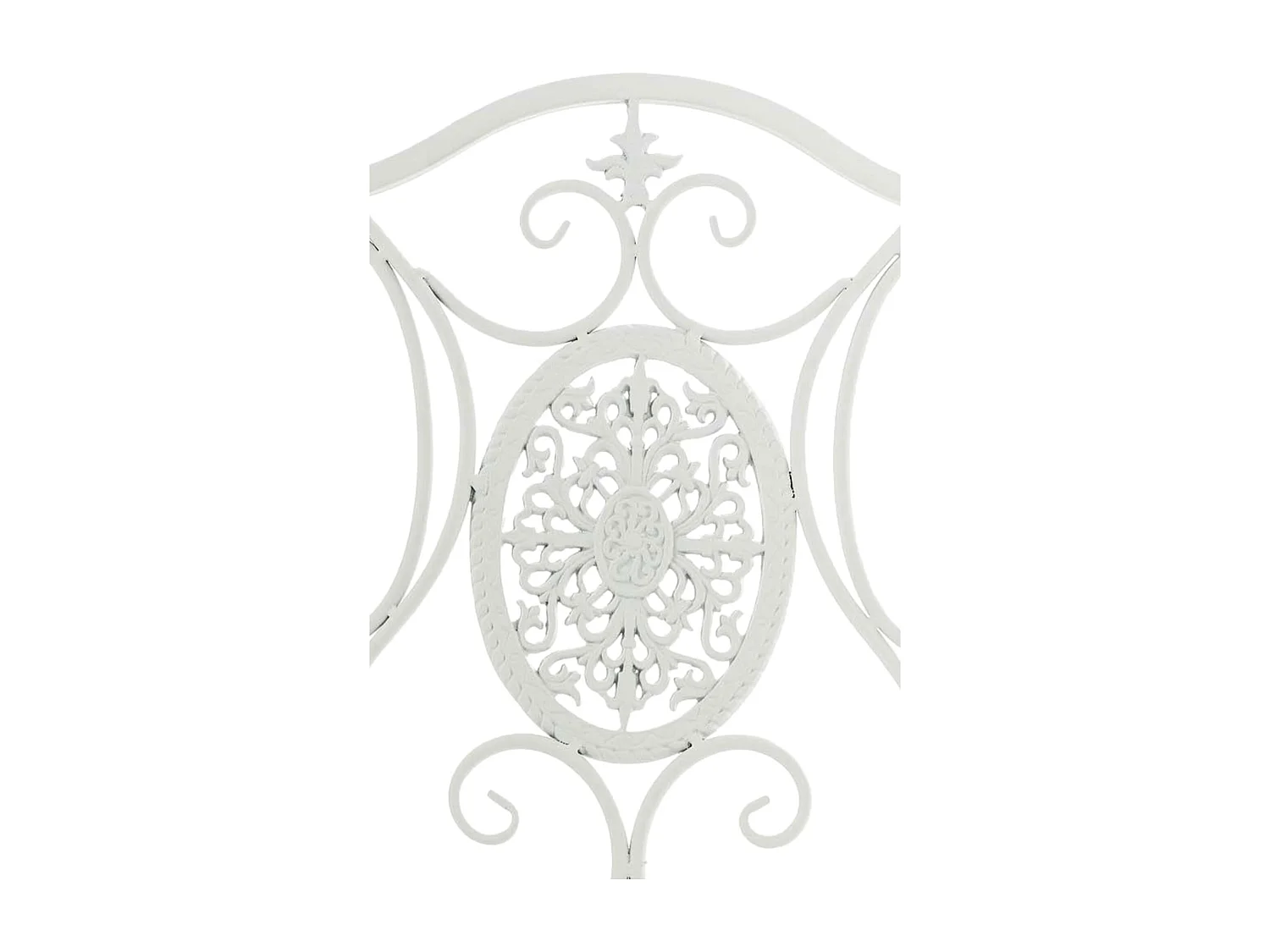 Lot de 2  Chaises de jardin - Métal - Blanc - Sibell