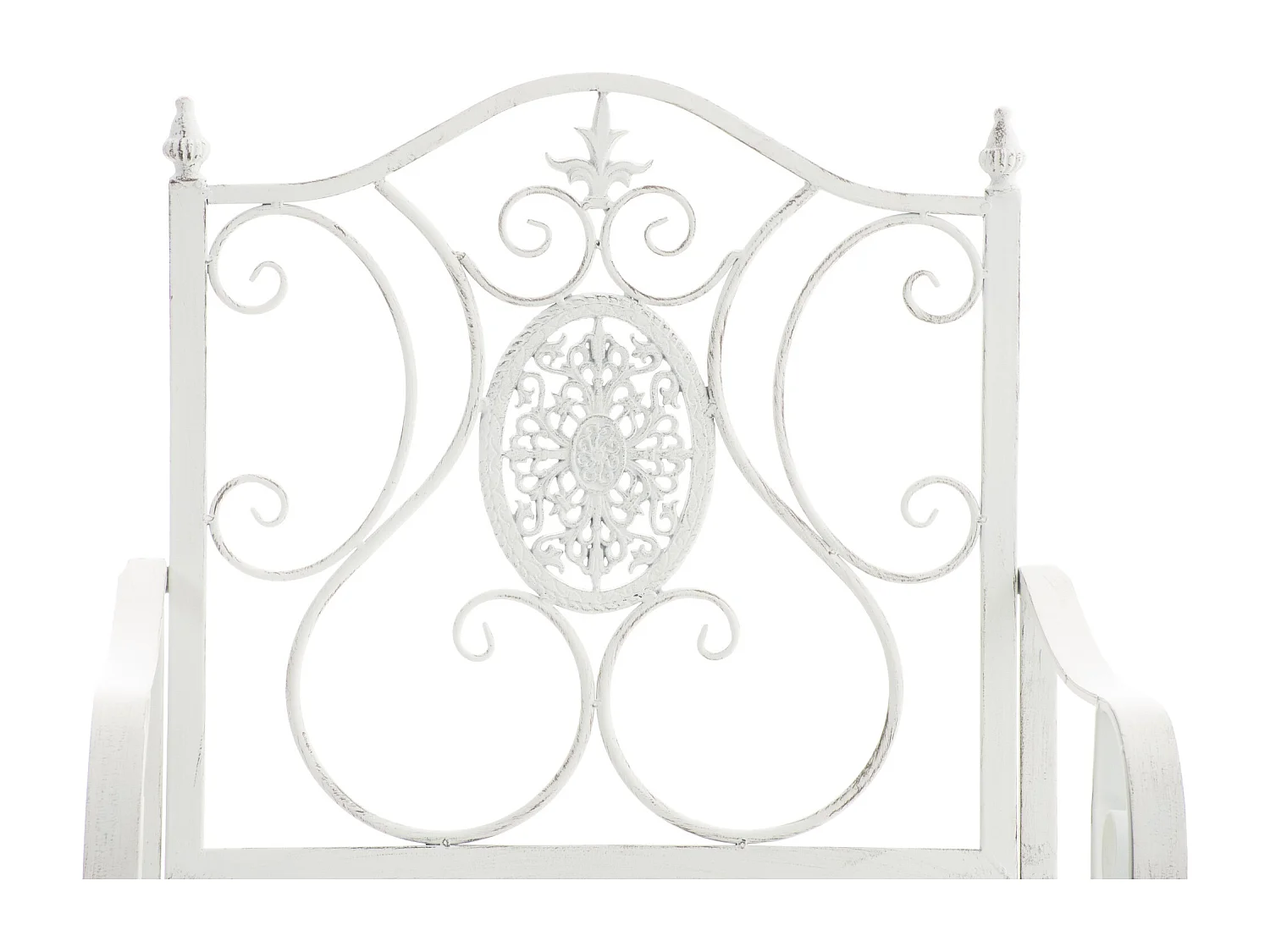 Lot de 2  Chaises de jardin - Métal & Nature - Blanc antique - Punjab