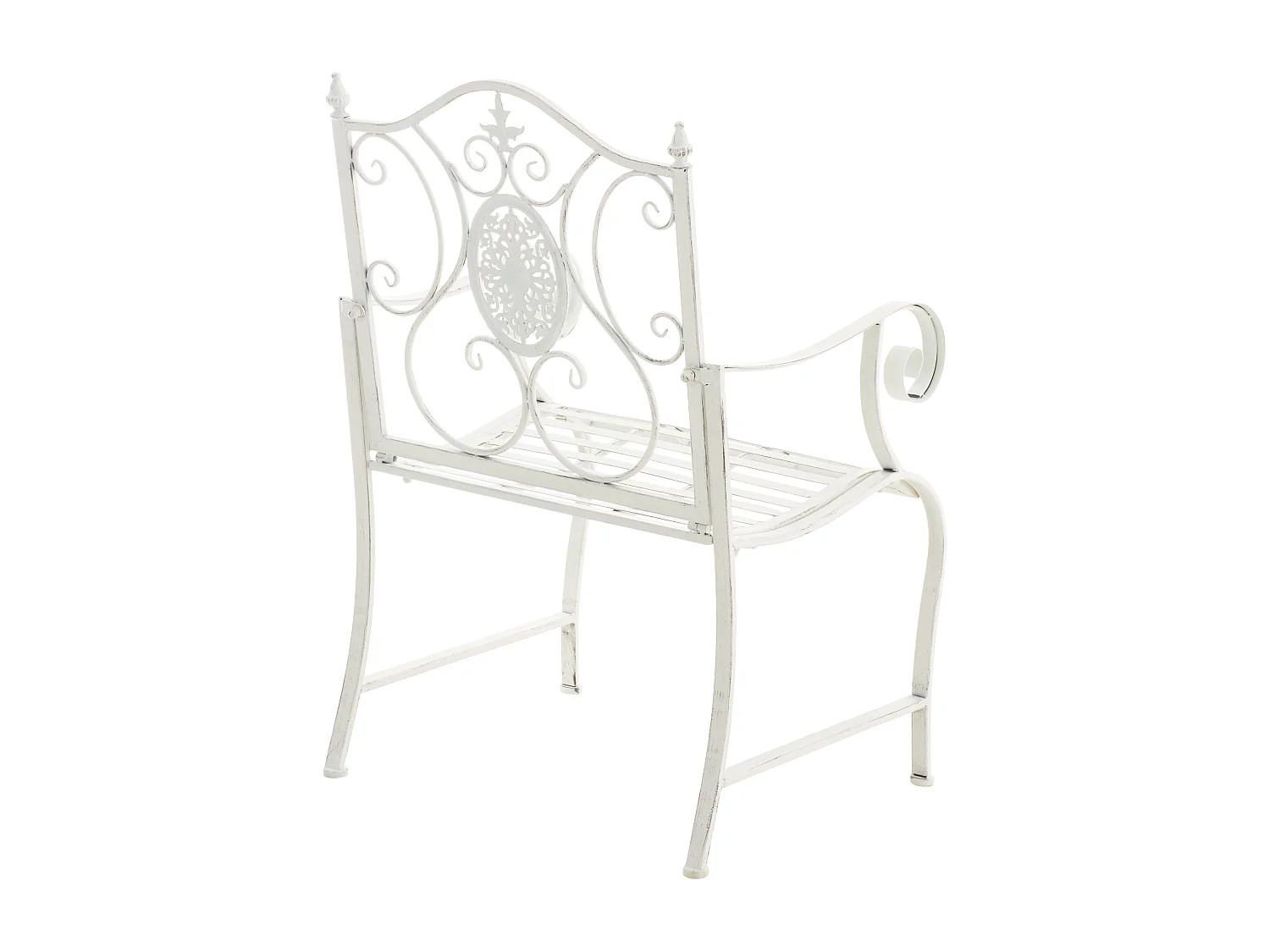 Lot de 2  Chaises de jardin - Métal & Nature - Blanc antique - Punjab