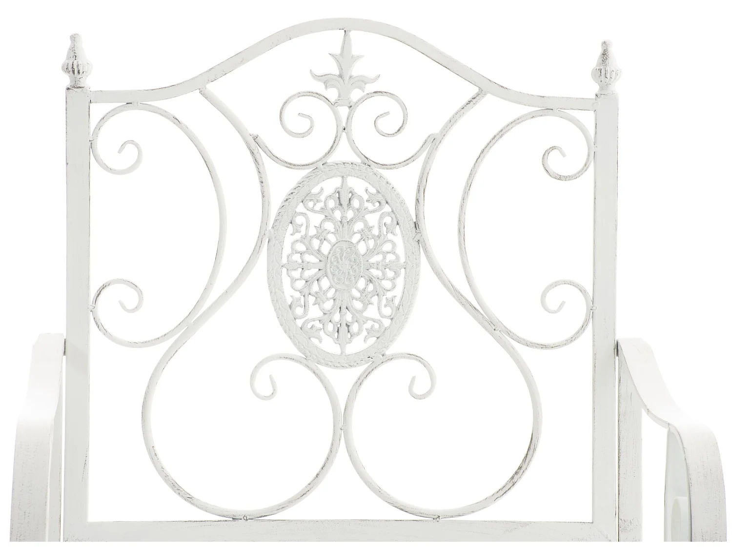 Lot de 2  Chaises de jardin - Métal - Blanc antique - Punjab