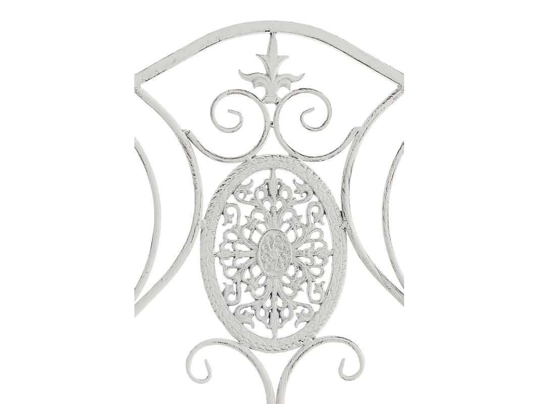 Lot de 2  Chaises de jardin - Métal - Blanc antique - Punjab