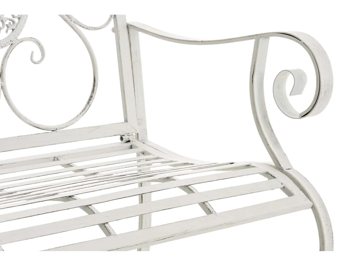 Lot de 2  Chaises de jardin - Métal - Blanc antique - Punjab