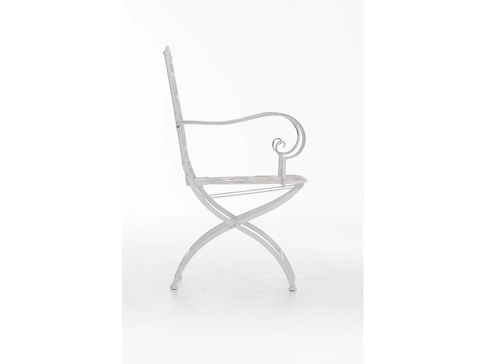 Chaises de jardin - Métal & Fer galvanisé - Blanc antique - Adara