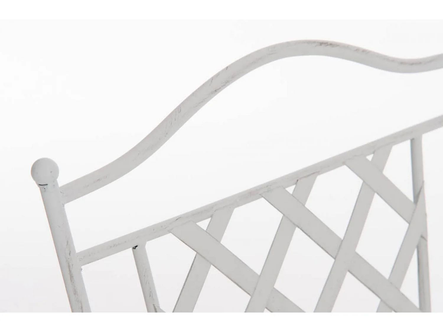 Chaises de jardin - Métal & Fer galvanisé - Blanc antique - Adara