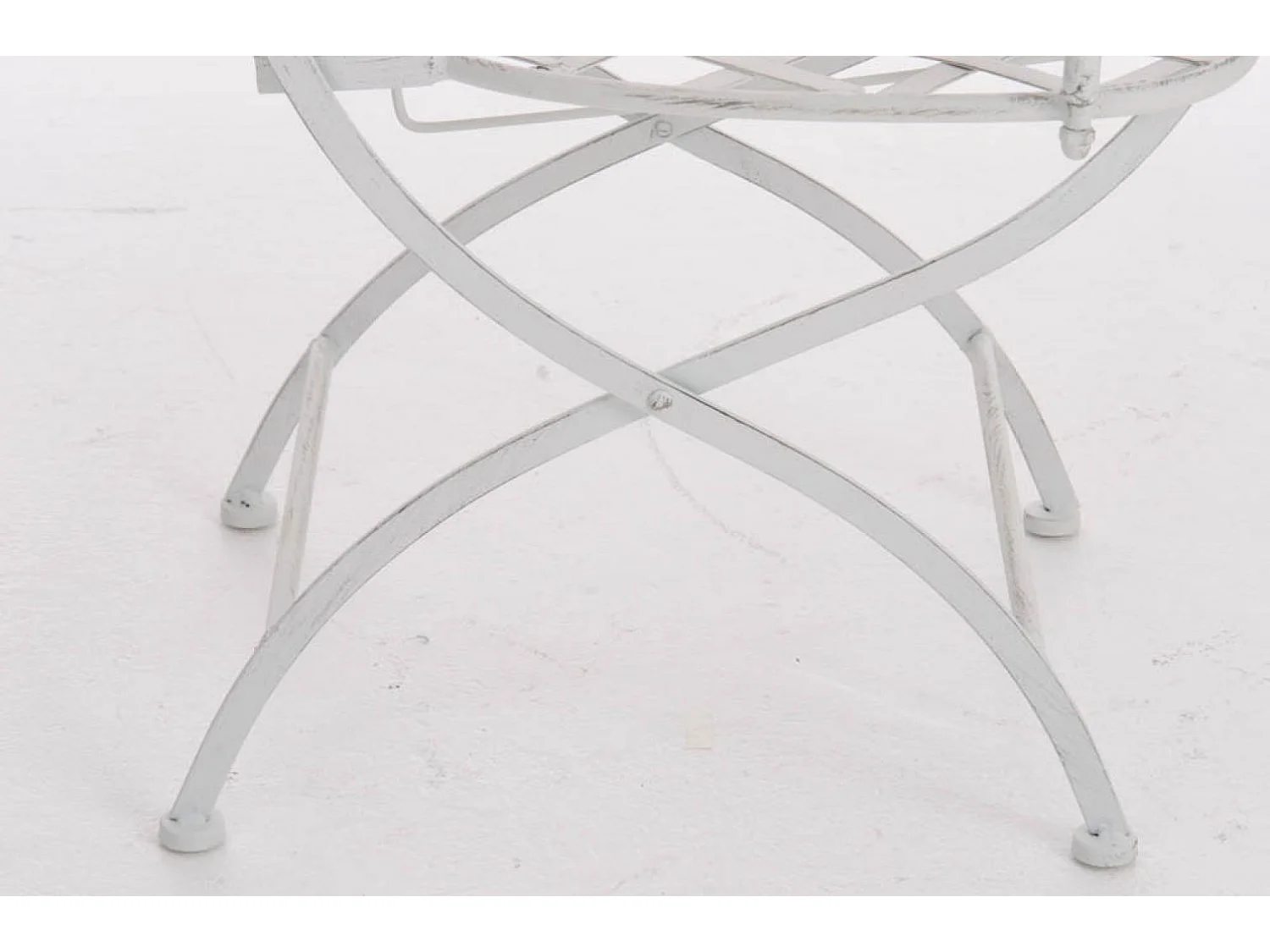 Chaises de jardin - Métal & Fer galvanisé - Blanc antique - Adara