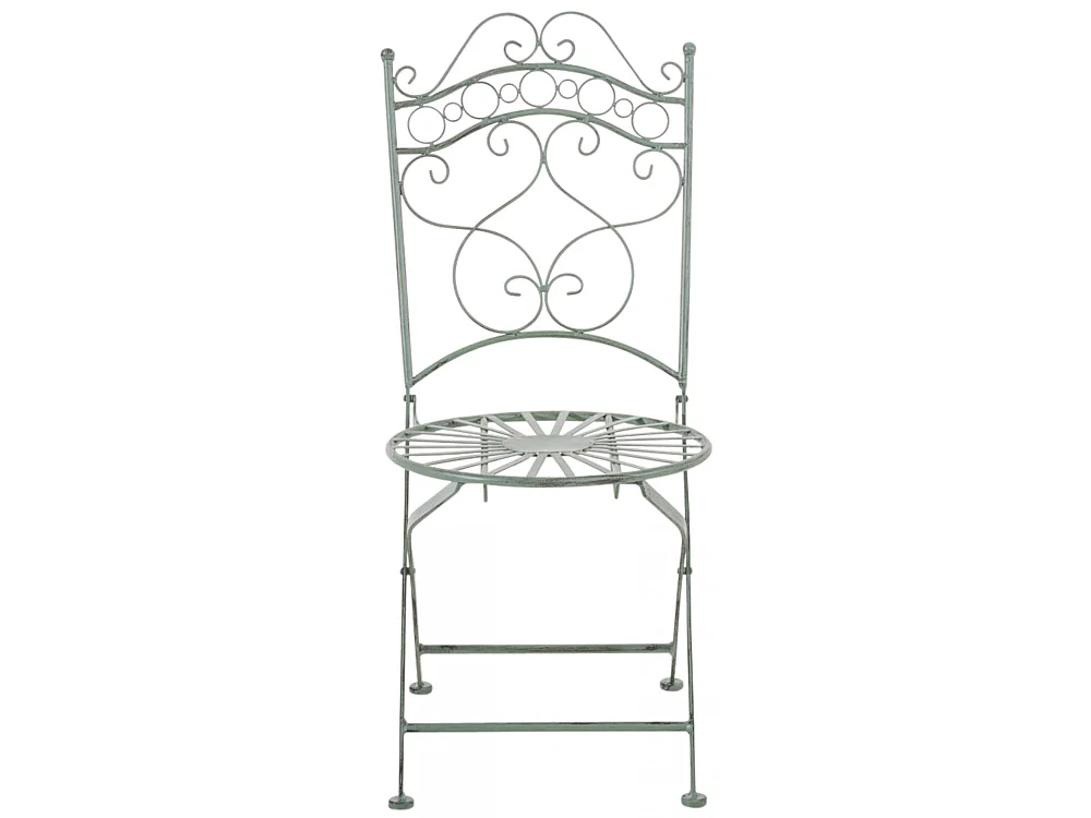 Set van 2 tuinstoel - Metalen & Gegalvaniseerd ijzer - antiek/groen - Indra
