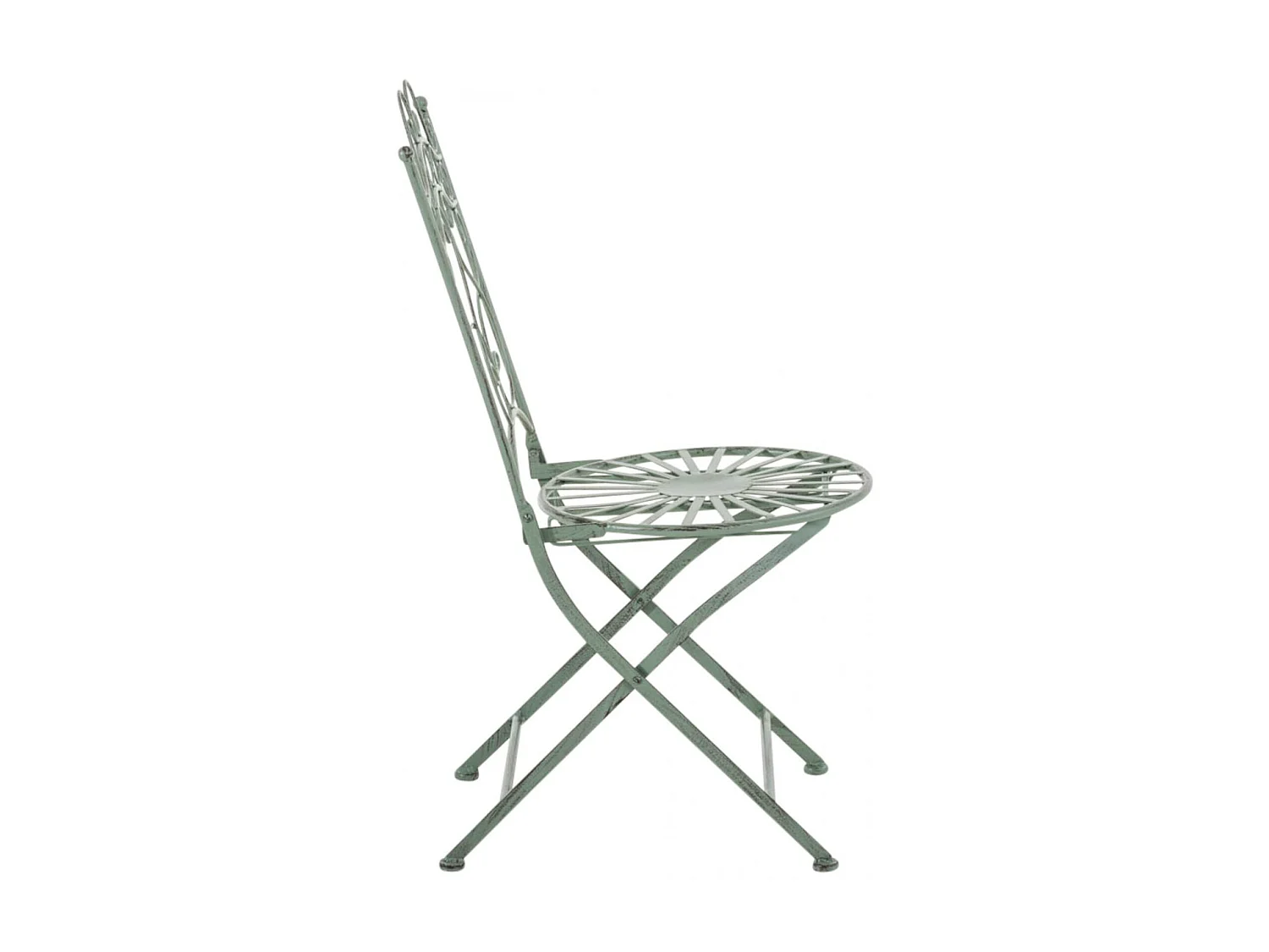 Set van 2 tuinstoel - Metalen & Gegalvaniseerd ijzer - antiek/groen - Indra