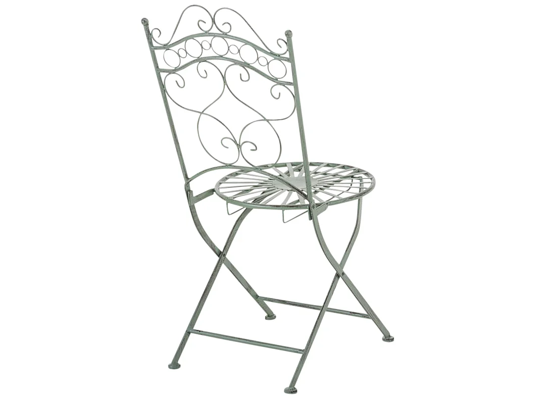 Set van 2 tuinstoel - Metalen & Gegalvaniseerd ijzer - antiek/groen - Indra