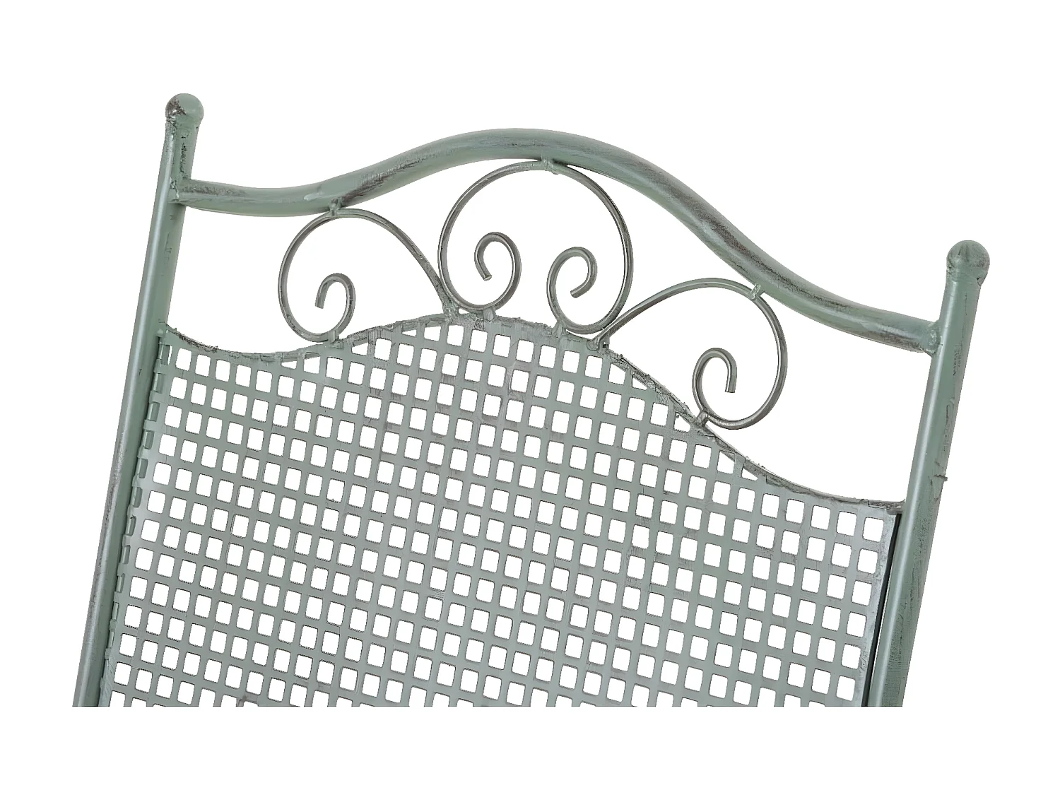 Lot de 2  Chaises de jardin - Métal - Vert antique - Kiran