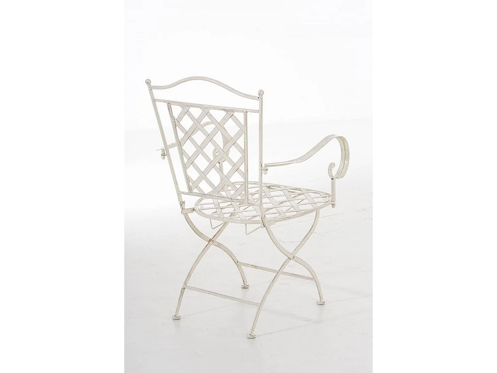Chaises de jardin - Métal & Fer galvanisé - Crème antique - Adara