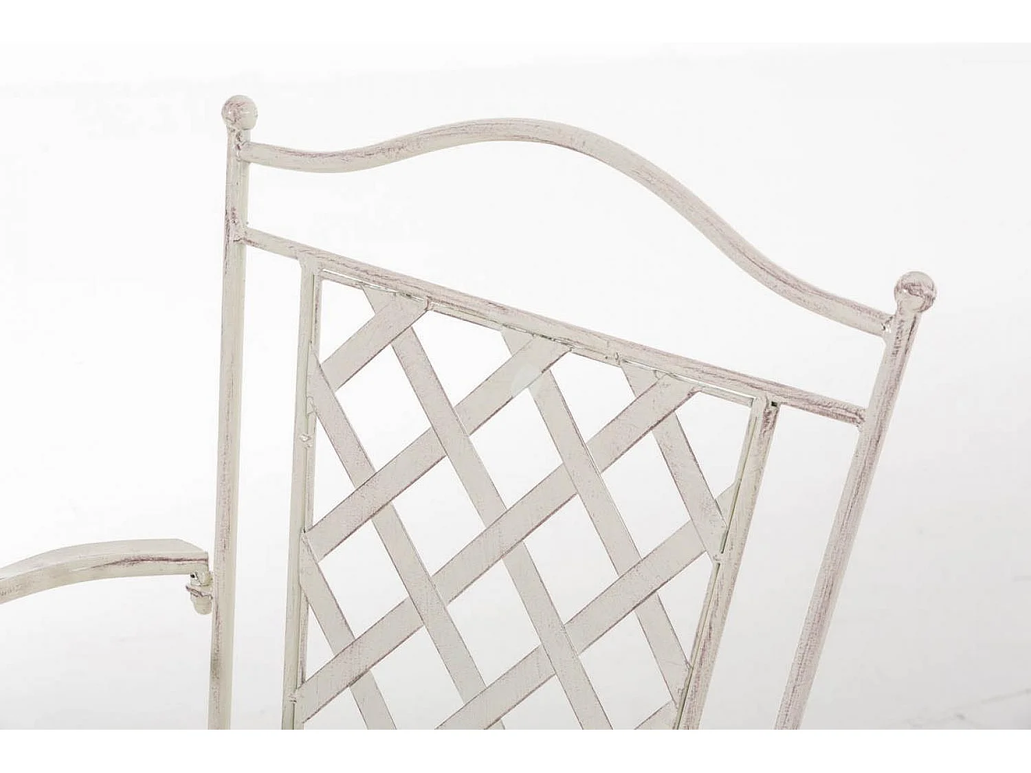 Chaises de jardin - Métal & Fer galvanisé - Crème antique - Adara