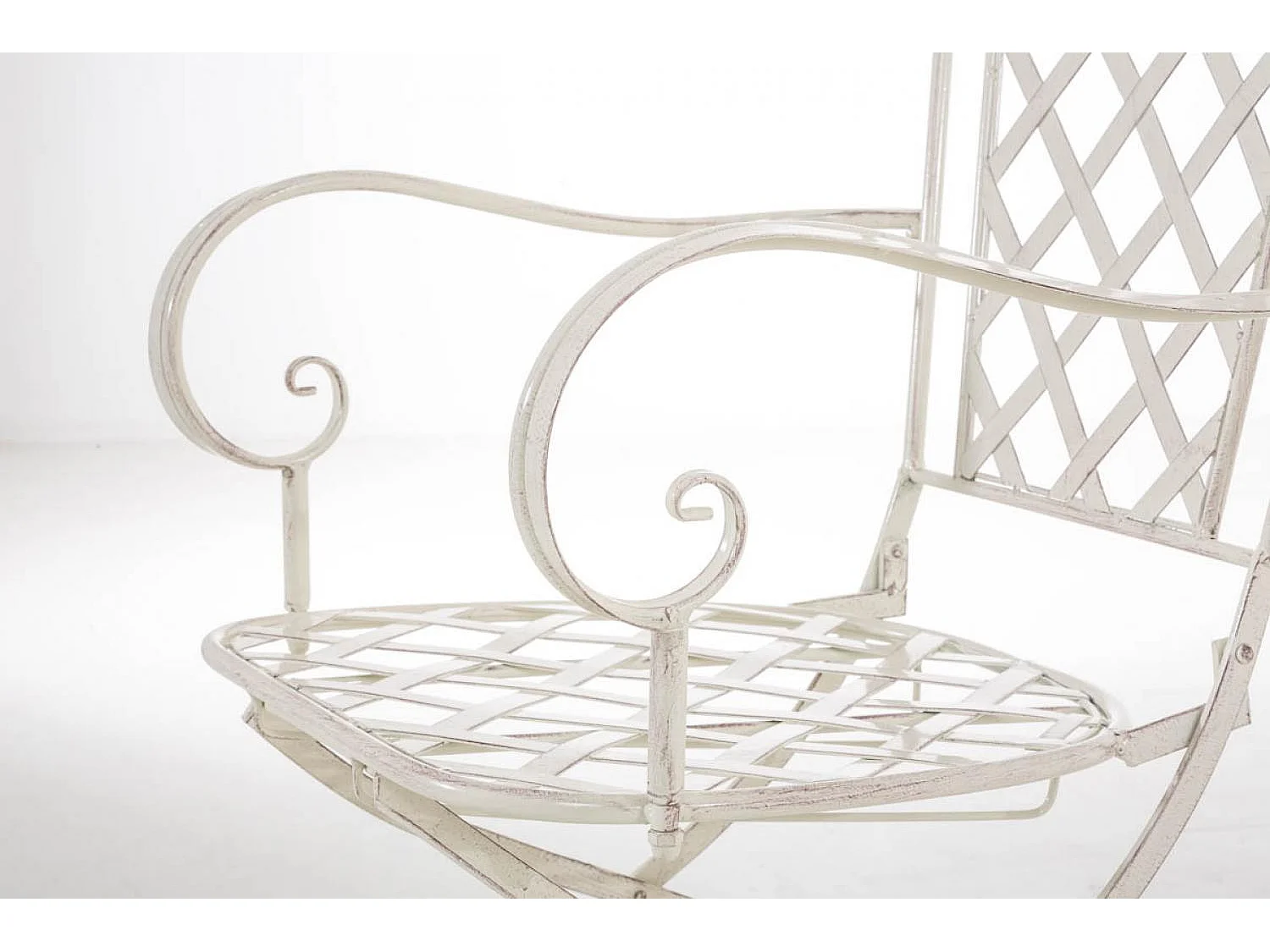 Chaises de jardin - Métal & Fer galvanisé - Crème antique - Adara