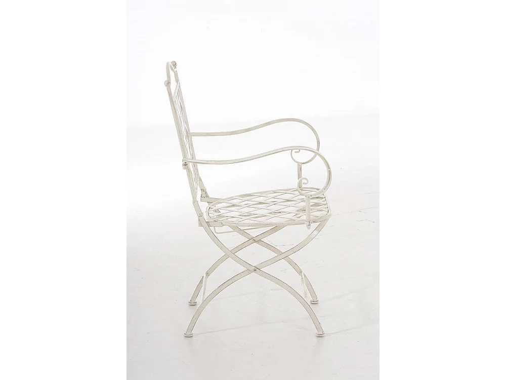 Chaises de jardin - Métal & Fer galvanisé - Crème antique - Adara