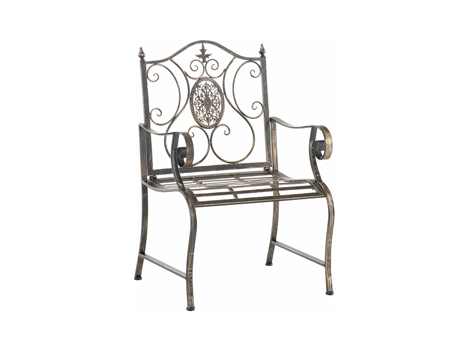 Chaises de jardin - Métal & Noir - Bronze - Punjab