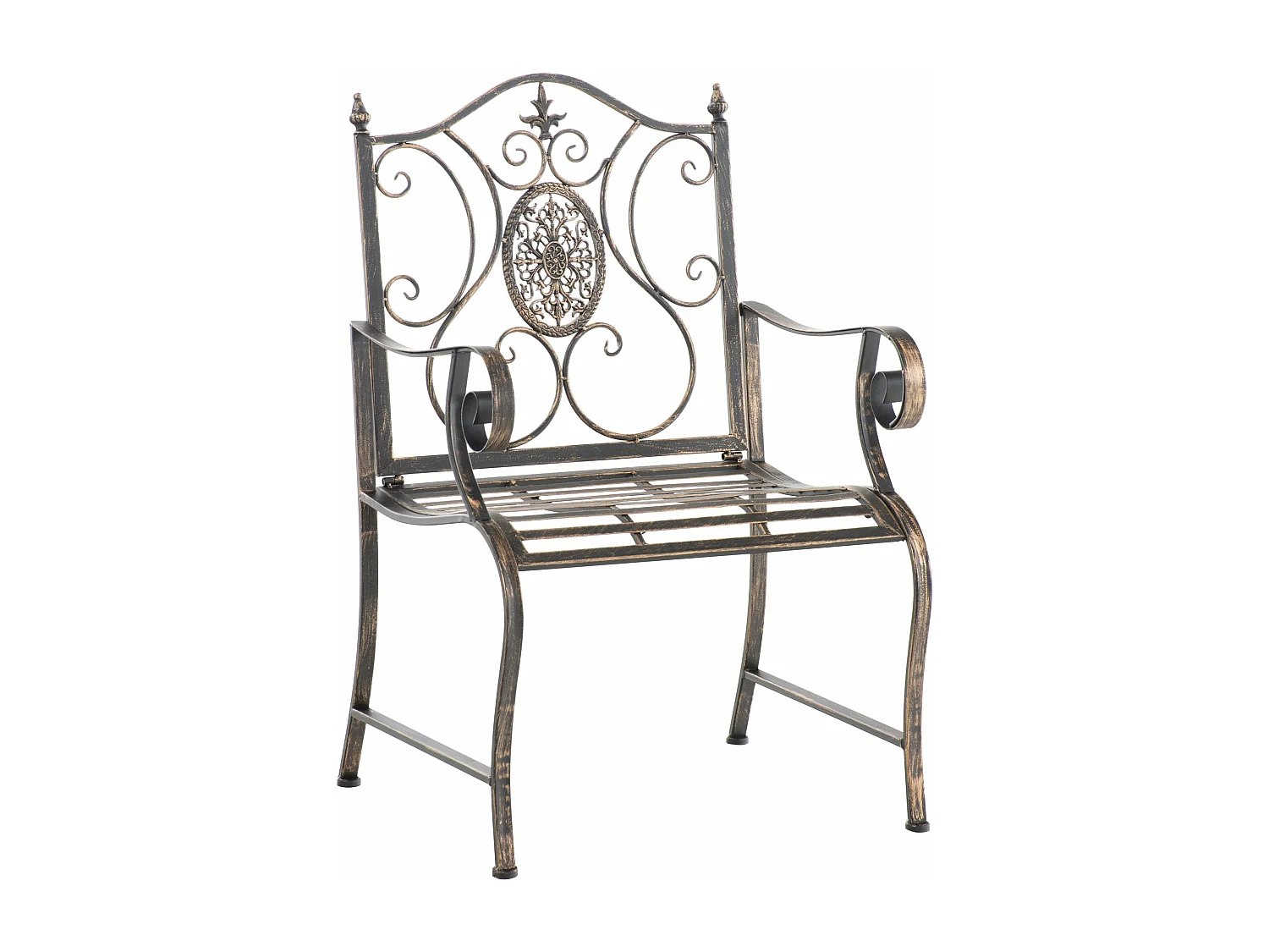 Chaises de jardin - Métal & Noir - Bronze - Punjab