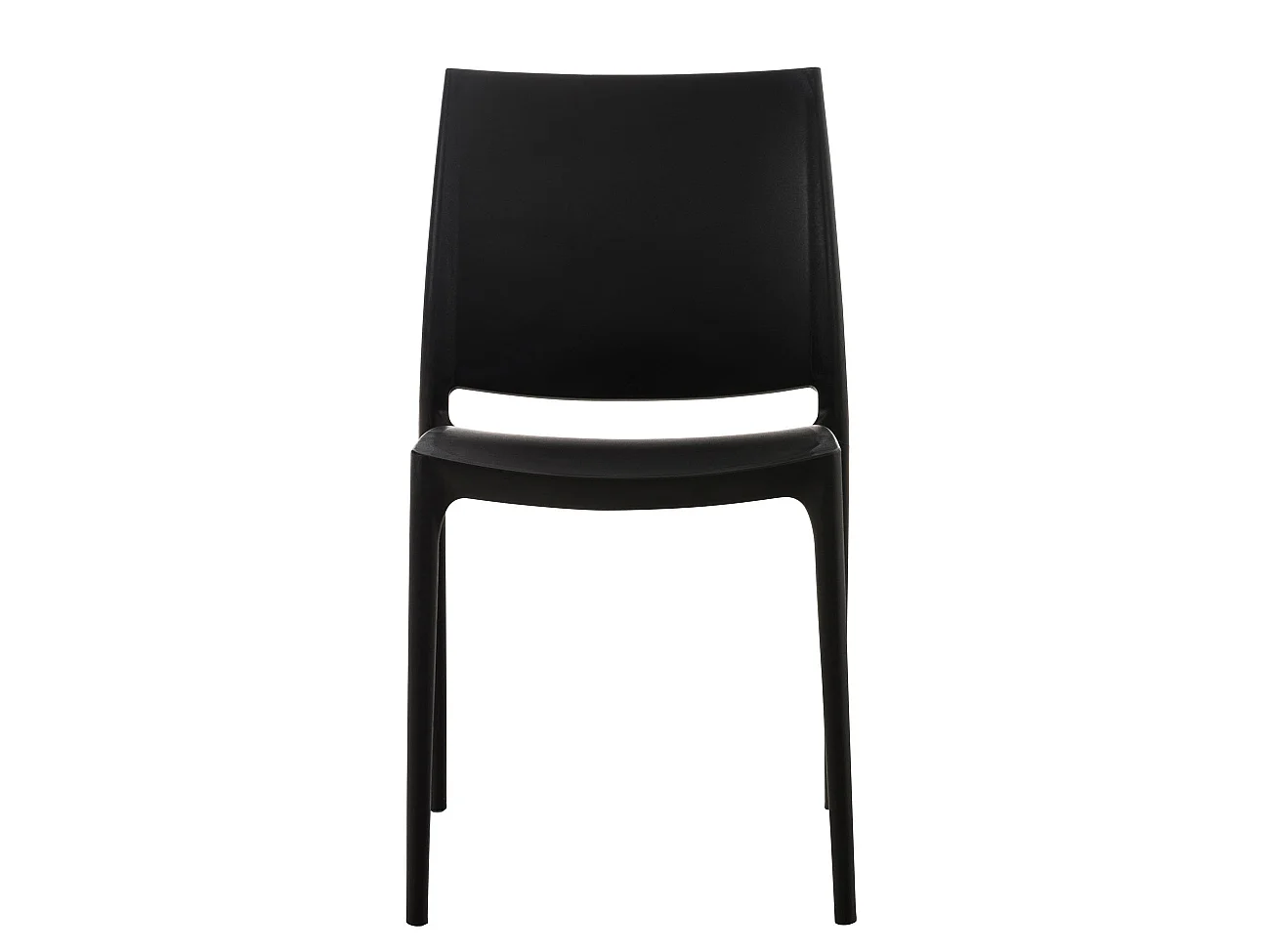 Chaises de jardin - Plastique & Chrome - Noir - Maya